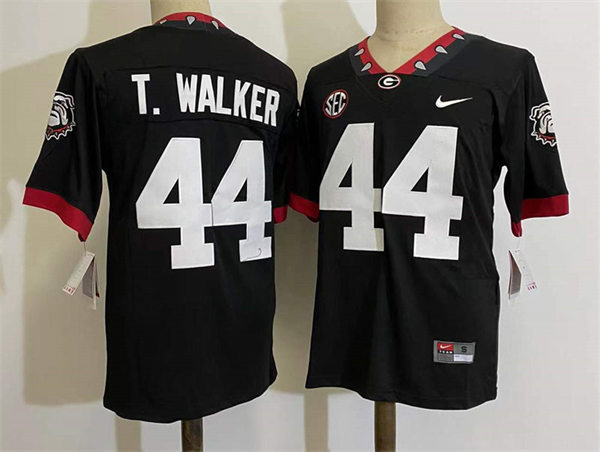 Mens Georgia Bulldogs #44 Travon Walker Nike 2020 Black College Foootball Game Jersey
