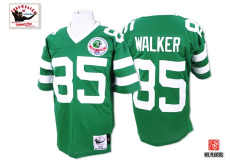Men's New York Jets #85 Wesley Walker Green Mitchell & Ness NFL Throwback Football Jersey 