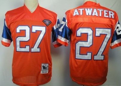 Mitchell&Ness Denver Broncos #27 Steve Atwater Orange 75TH Throwback Jersey