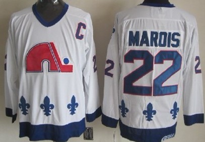 Quebec Nordiques #22 Mario Marois White Throwback CCM Jersey