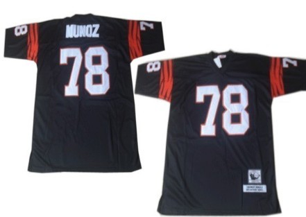 Mitchell&Ness Cincinnati Bengals #78 Anthony Munoz Black Throwback Jersey