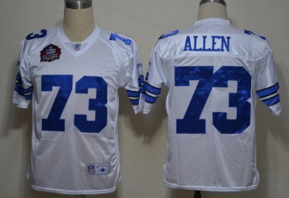 Men's NFL Jersey Legend Style Dallas Cowboys #73 Larry Allen Hall of Fame White