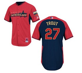 American League LA Angels Of Anaheim #27 Mike Trout 2014 All-Star Red Jersey