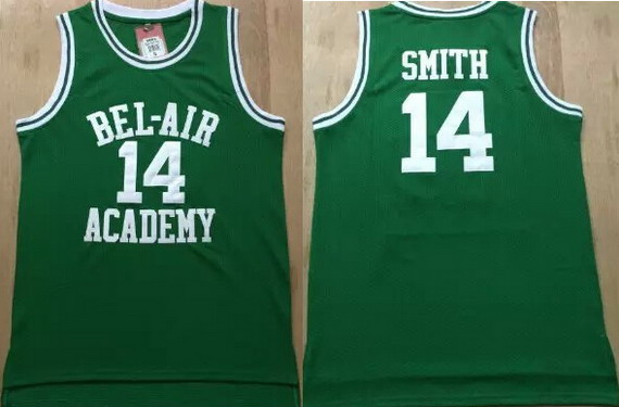 Men's The Fresh Prince of Bel-Air #14 Will Smith Bel-Air Academy Green Swingman Basketball Jersey