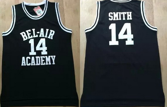 Men's The Fresh Prince of Bel-Air #14 Will Smith Bel-Air Academy Black Swingman Basketball Jersey