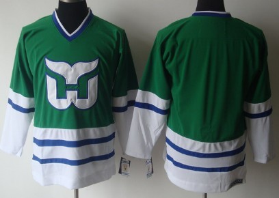 Men's Hartford Whalers Blank 1989-90 Green CCM Vintage Throwback Jersey