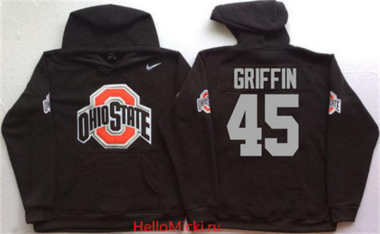 Men's Ohio State Buckeyes #45 Archie Griffin Nike Black Stitched NCAA College Football Hoodie