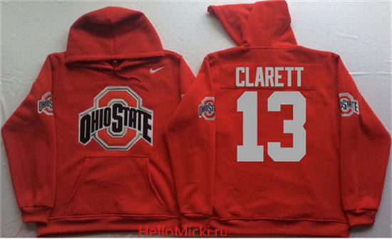 Men's Ohio State Buckeyes #13 Maurice Clarett Nike Red Stitched NCAA College Football Hoodie