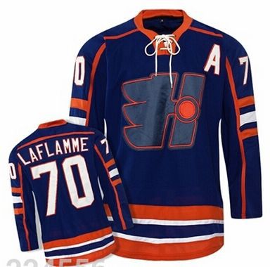Men's The Movie Goon Halifax Highlanders Classic #70 Xavier LaFlamme Royal Blue Stitched Ice Hockey Jersey