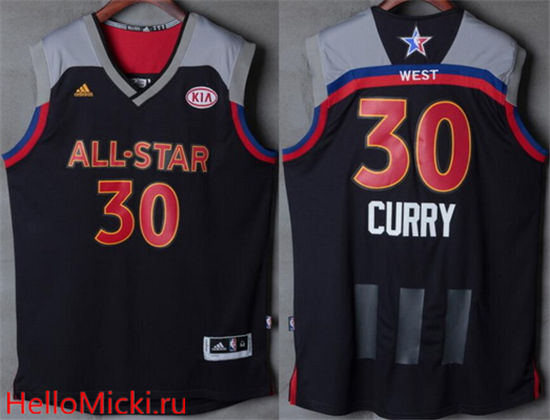 Youth Western Conference Golden State Warriors #30 Stephen Curry adidas Black Charcoal 2017 NBA All-Star Game Swingman Jersey