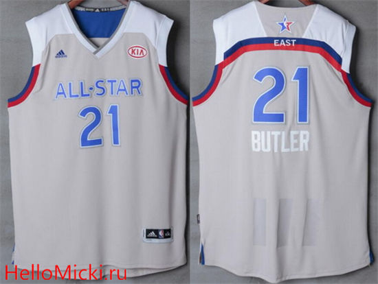 Youth Eastern Conference Chicago Bulls #21 Jimmy Butler adidas Gray 2017 NBA All-Star Game Swingman Jersey