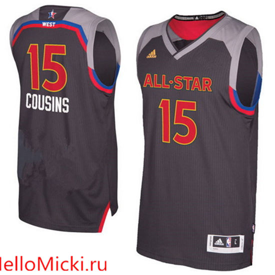Youth Western Conference DeMarcus Cousins adidas Charcoal 2017 NBA All-Star Game Swingman Jersey