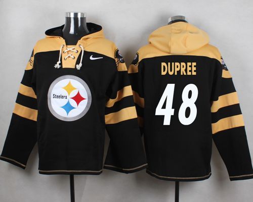 Nike Steelers 48 Bud Dupree Black Hooded Jersey