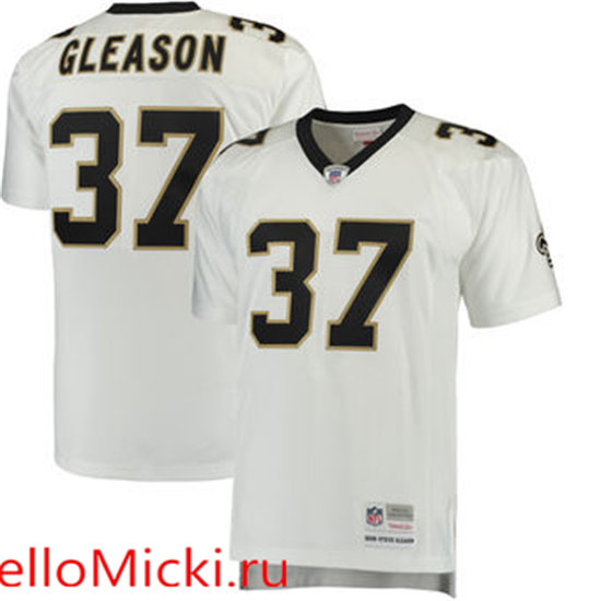 Men's New Orleans Saints Steve Gleason Mitchell & Ness White Replica Retired Player Jersey