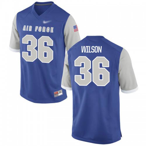Parker Wilson Air Force Falcons Mens Jersey - #36 NCAA Royal Game