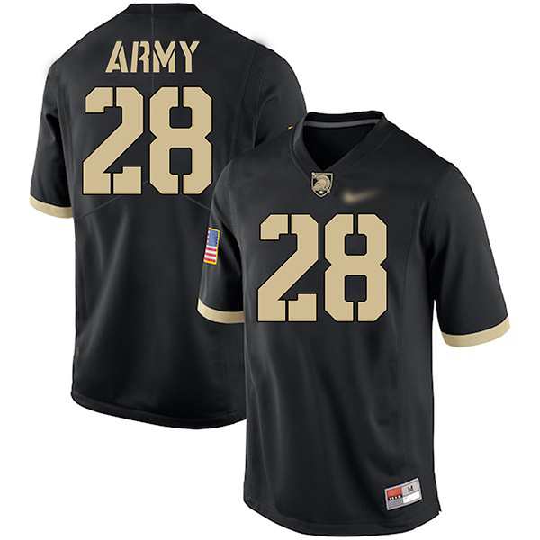 Nick Schrage Army Black Knights Men's Jersey - #28 NCAA Black Game Authentic