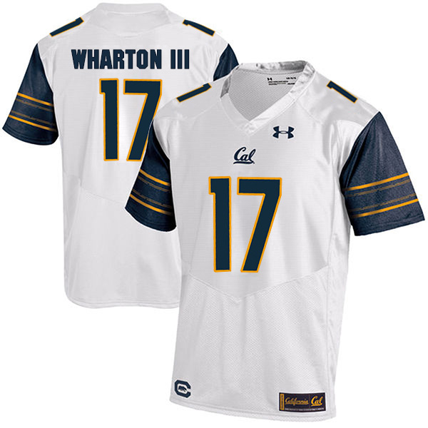 Vic Wharton III California Golden Bears Men's Jersey - #17 NCAA White Stitched Authentic