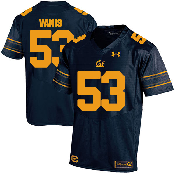 Tommy Vanis California Golden Bears Men's Jersey - #53 NCAA Navy Blue Stitched Authentic