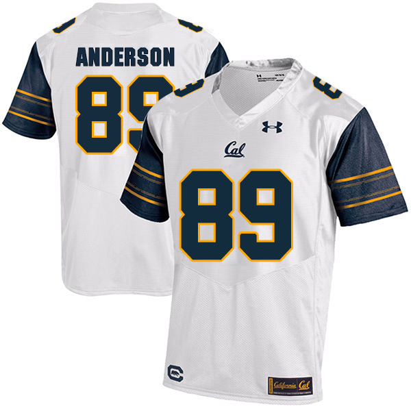 Stephen Anderson California Golden Bears Men's Jersey - #89 NCAA White Stitched Authentic