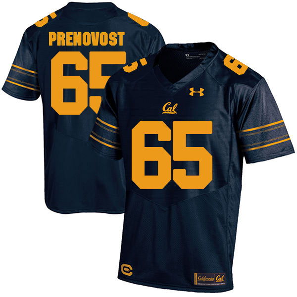 Tanner Prenovost California Golden Bears Men's Jersey - #65 NCAA Navy Blue Stitched Authentic
