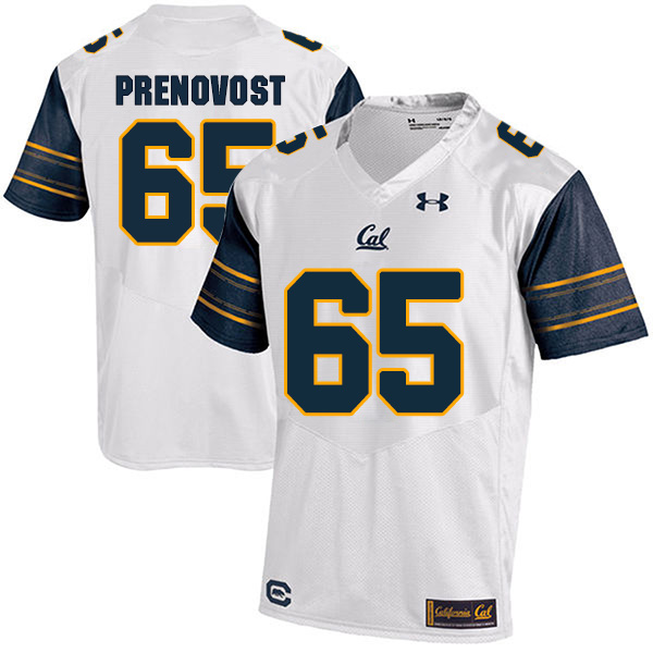 Tanner Prenovost California Golden Bears Men's Jersey - #65 NCAA White Stitched Authentic