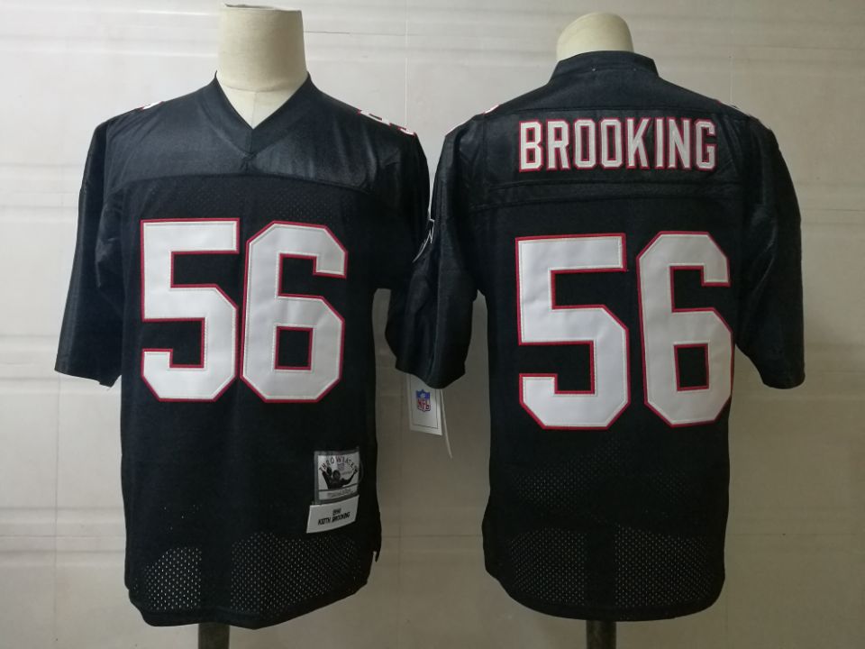Men's Atlanta Falcons #56 Keith Brooking Mitchell & Ness Black 1998 Retired Player  Football Jersey
