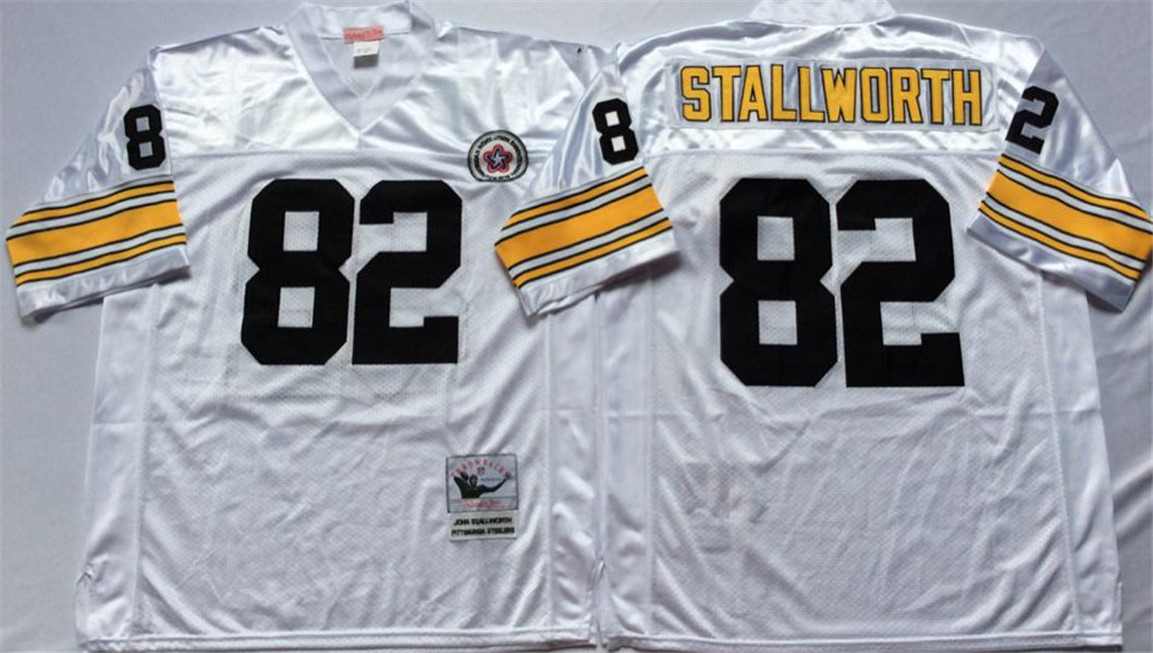 Pittsburgh Steelers #82 John Stallworth White Throwback Jersey