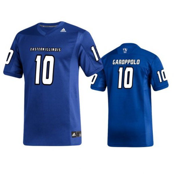 Mens Eastern Illinois Panthers #10 Jimmy Garoppolo Adidas Royal College Football Jersey