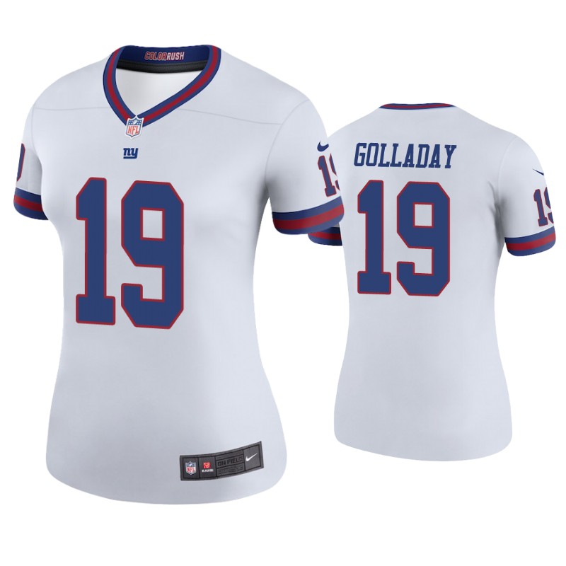 Womens New York Giants #19 Kenny Golladay Nike White Color Rush Jersey
