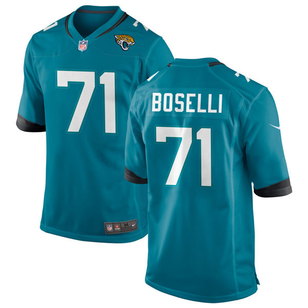 Mens Jacksonville Jaguars Retired Player #71 Tony Boselli Nike Teal Alternate Vapor Untouchable Limited Jersey