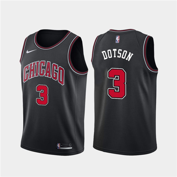 Mens Chicago Bulls #3 Devon Dotson Nike Black Statement Edition Jersey