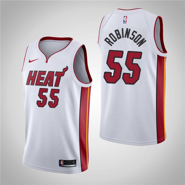 Mens Miami Heat #55 Duncan Robinson Diamond Nike White Association Edition Swingman Jersey