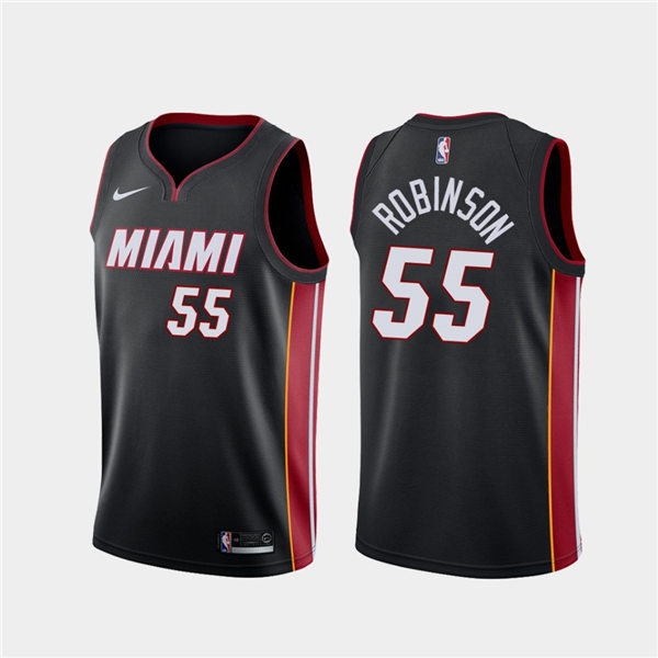 Mens Miami Heat #55 Duncan Robinson Diamond Nike Black Icon Edition Swingman Jersey