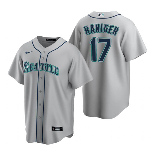 Youth Seattle Mariners #17 Mitch Haniger Nike Road Grey Cool Base Jersey