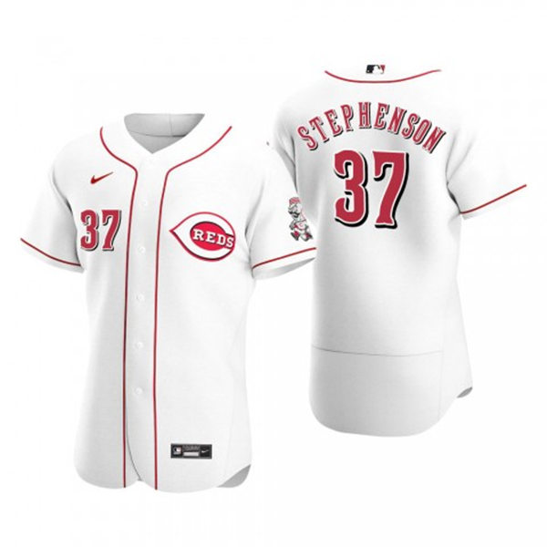 Men's Cincinnati Reds #37 Tyler Stephenson Nike White Home FlexBase Stitched Player Jersey