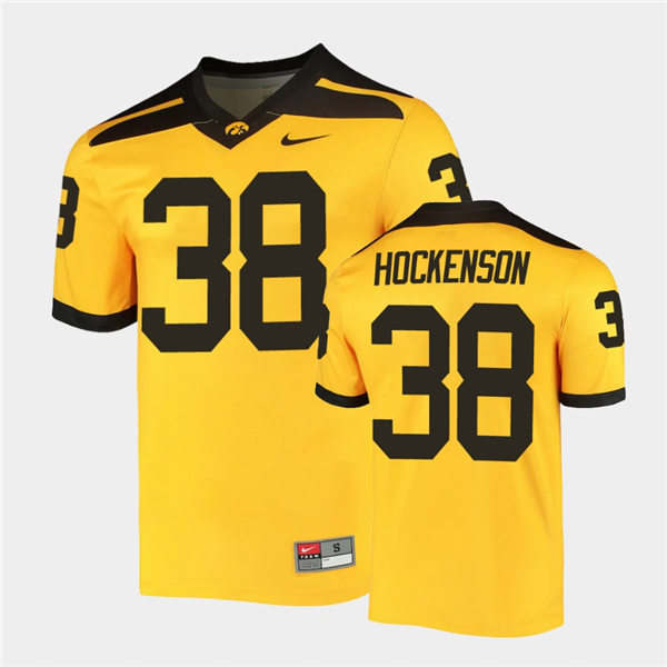 Mens Iowa Hawkeyes #38 T.J. Hockenson Nike Gold Alternate College Football Game Jersey