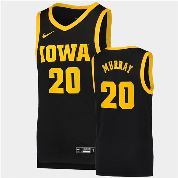 Men's Iowa Hawkeyes #20 Kris Murray Nike Black College Basketball Game Jersey