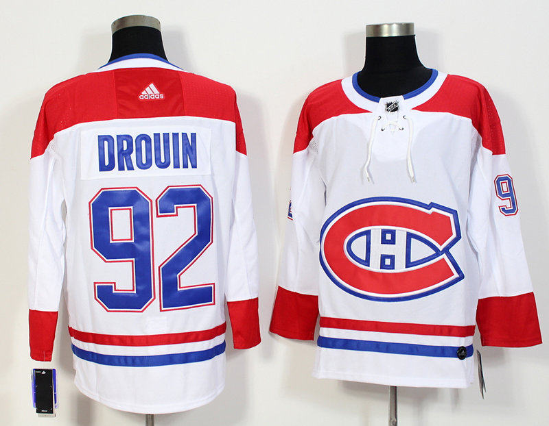 Men's Montreal Canadiens #92 Jonathan Drouin adidas White Hockey Jersey