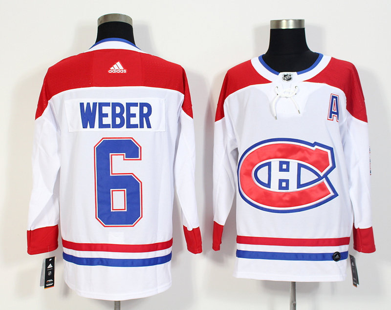 Men's Montreal Canadiens #6 Shea Weber adidas White Hockey Jersey