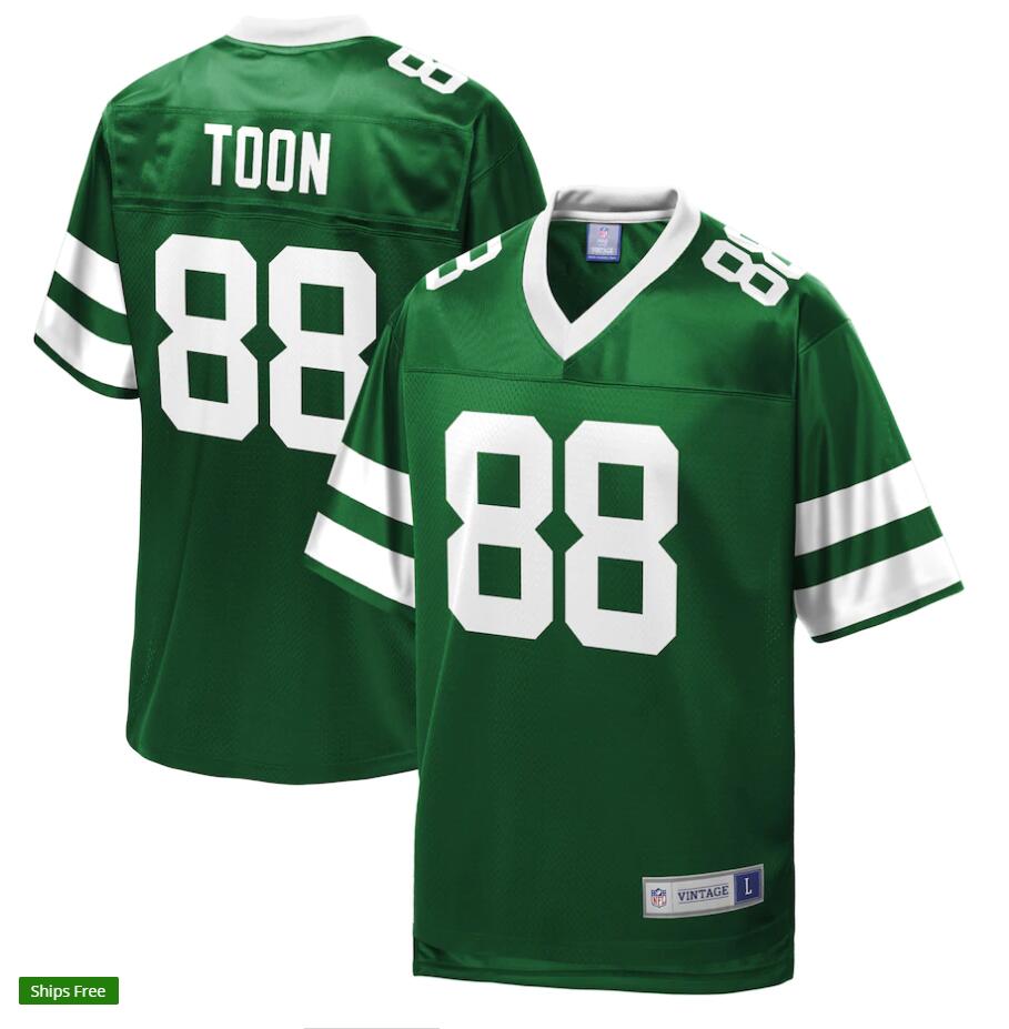 Men's New York Jets #88 Al Toon NFL Pro Line Green Retired Player Jersey