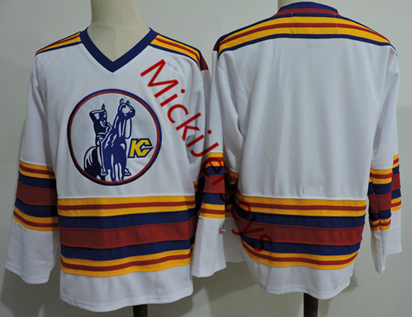 Men's Kansas City Scouts Blank White 1975 CCM Vintage Throwback Home NHL Jersey