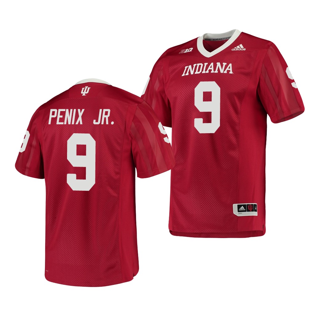 Men's Indiana Hoosiers #9 Michael Penix Jr. Adidas Crimson Indiana College Football Jersey