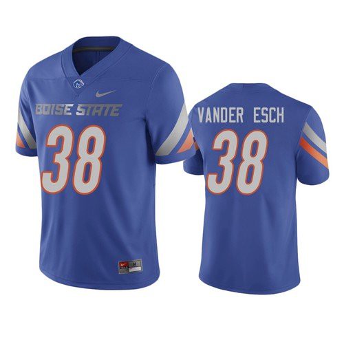 Mens Boise State Broncos #38 Leighton Vander Esch Nike Royal College Football Jersey