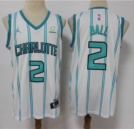 Mens Charlotte Hornets #2 LaMelo Ball Jordan Association Edition Jersey