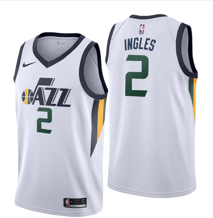 Mens Utah Jazz #2 Joe Ingles Nike White Stitched NBA Association Edition Jersey