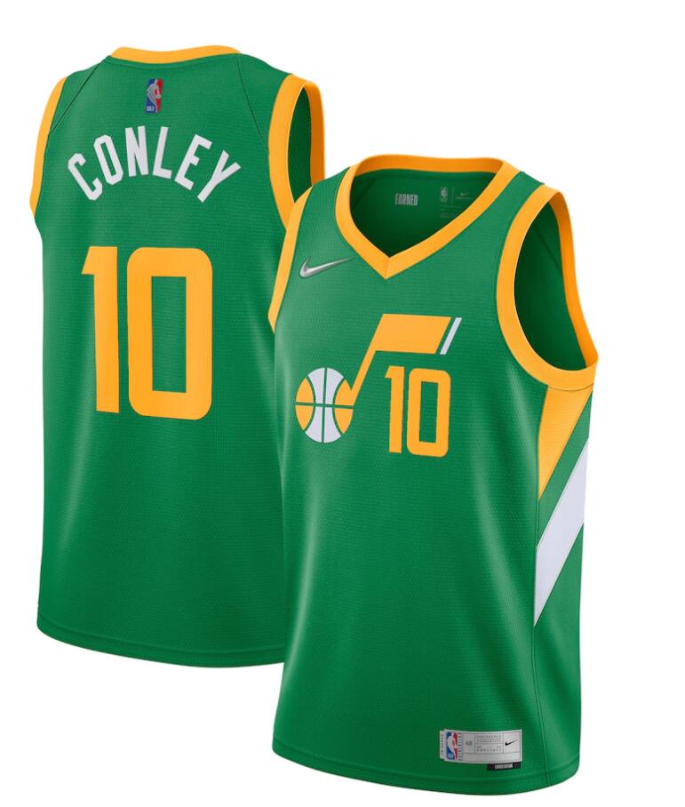 Mens Utah Jazz #10 Mike Conley Green Nike 2021 NBA Earned Edition Jersey