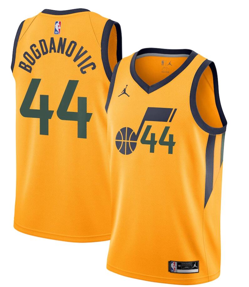 Mens Utah Jazz #44 Bojan Bogdanovic Nike Gold NBA Statement Edition Jersey