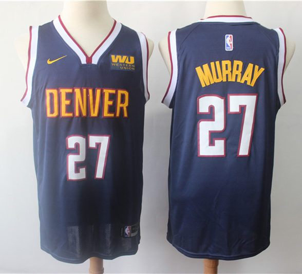 Mens Denver Nuggets #27 Jamal Murray Nike Navy NBA Icon Edition Jersey