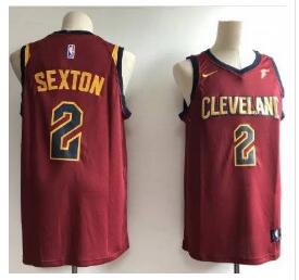 Mens Cleveland Cavaliers #2 Colin Sexton Nike Maroon Icon Edition Jersey