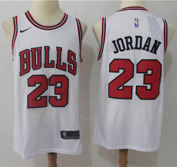 Men's Chicago Bulls #23 Michael Jordan 2020-21 Nike White Association Jersey